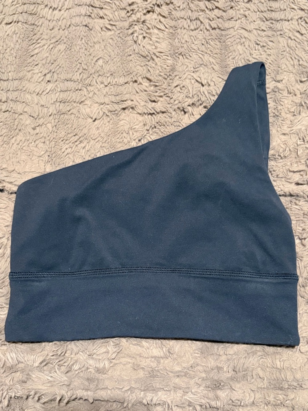 lululemon athletica One-Shoulder Crop Top in black